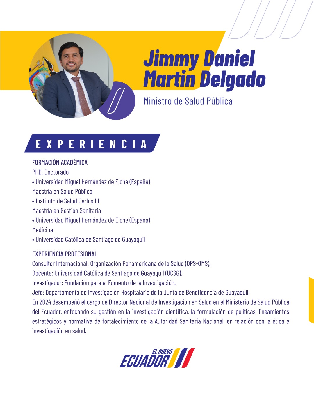 Mgs. Jimmy Daniel Martin Delgado